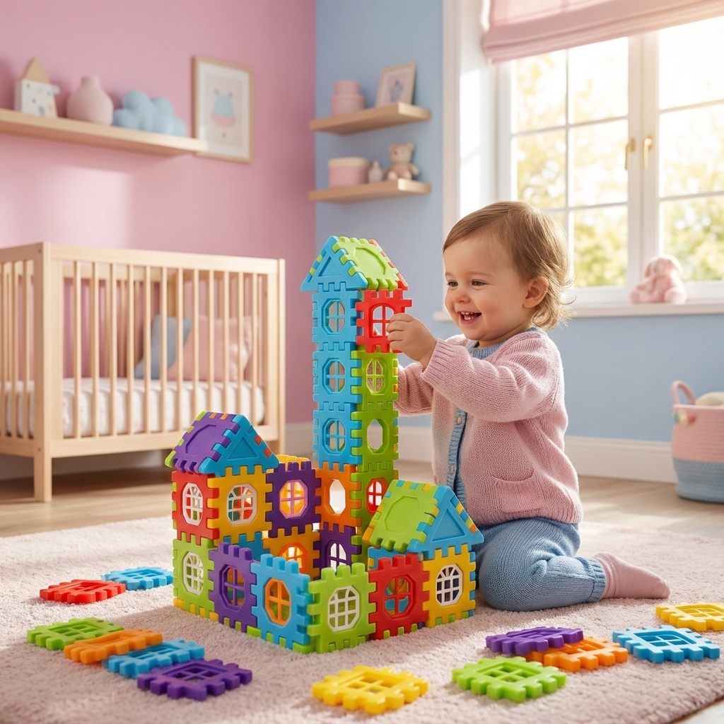 Montessori Fenster Bausteine für Kinder
