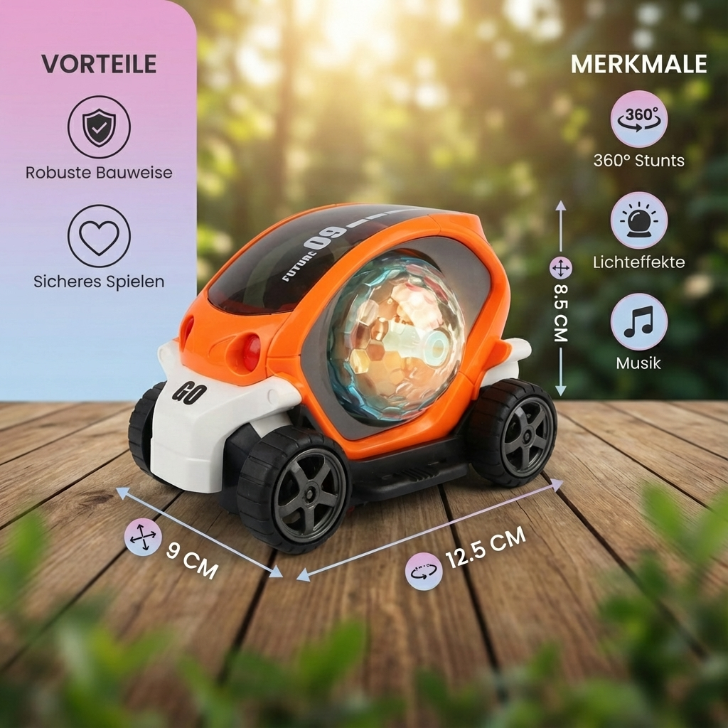 Leuchtendes 360° Musik Stunt Auto