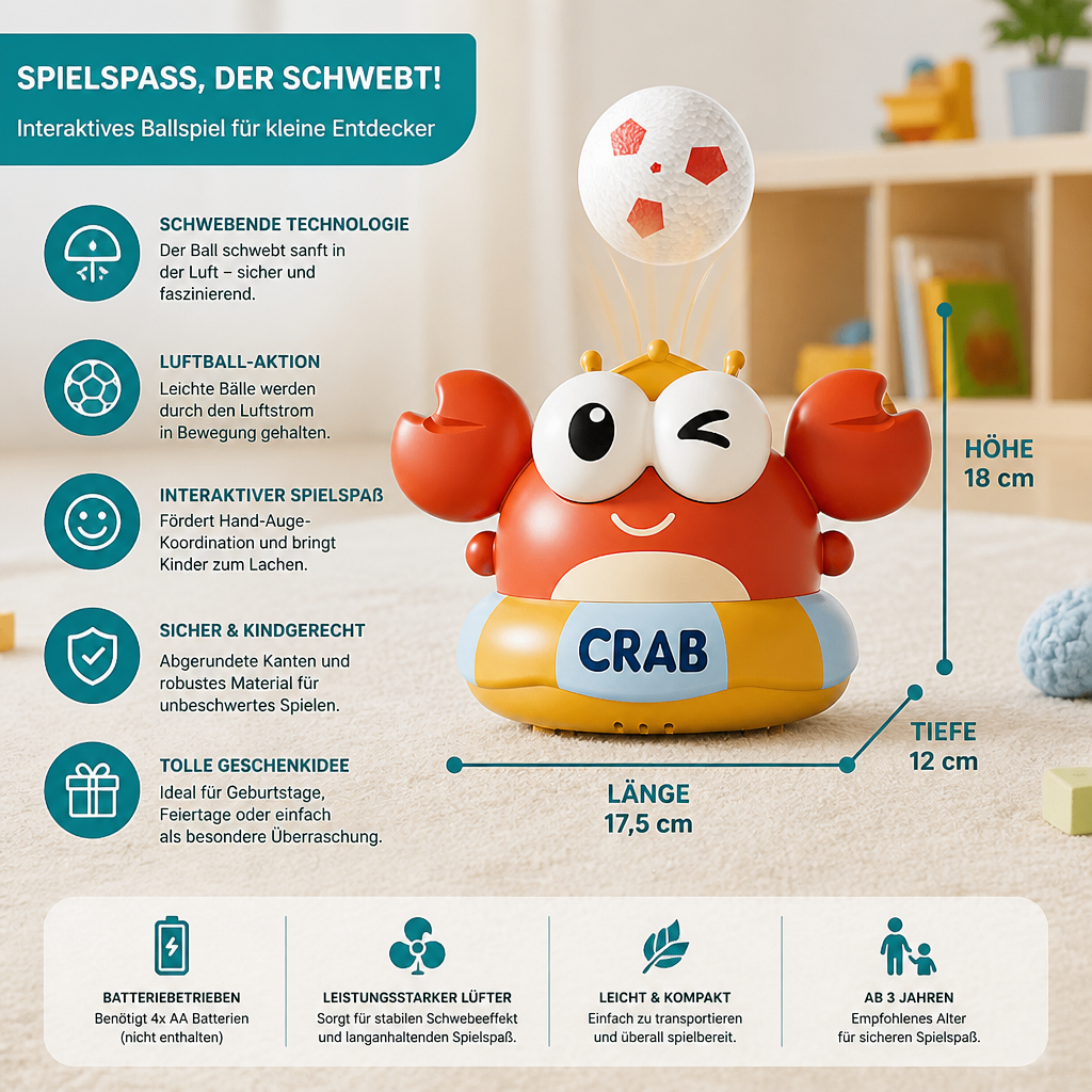 Elektrisches schwebendes Krabbenball-Spielzeug für Kinder