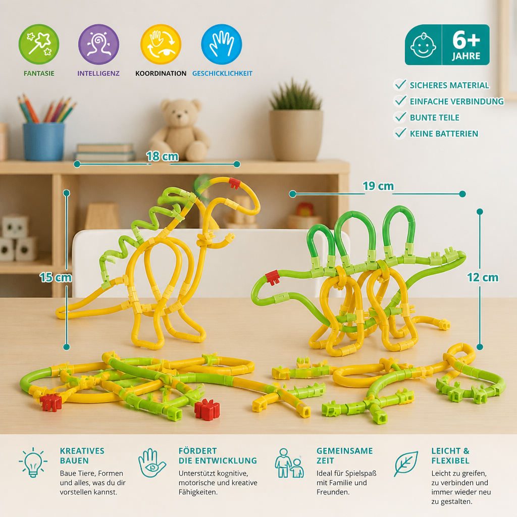 DIY Twisty Sticks – Kreatives 3D-Bauset & MINT-Konstruktionsspiel