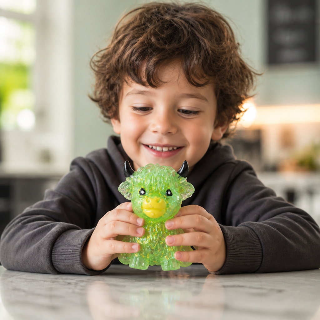 Mini-Highland-Rind-Squishy als Anti-Stress-Spielzeug