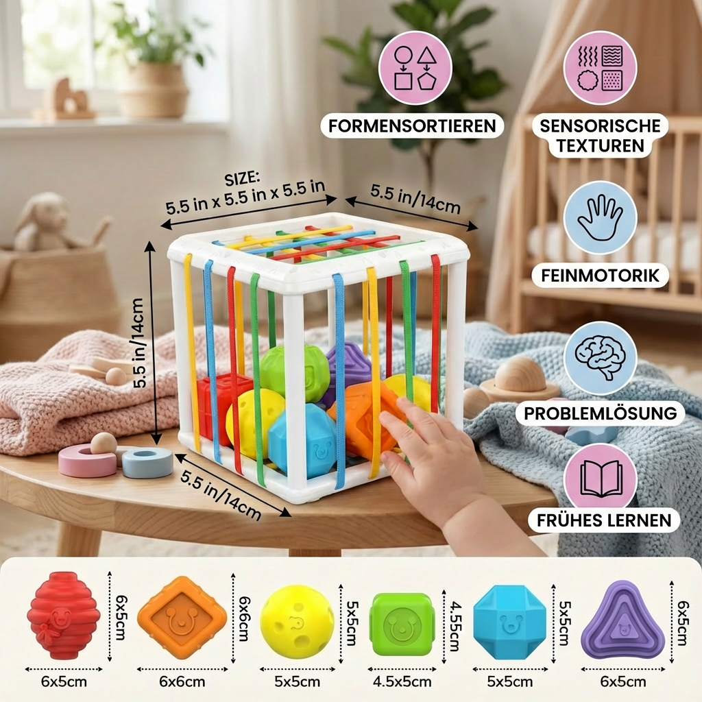 Montessori Formenbox – Sortier- & Motorikspiel