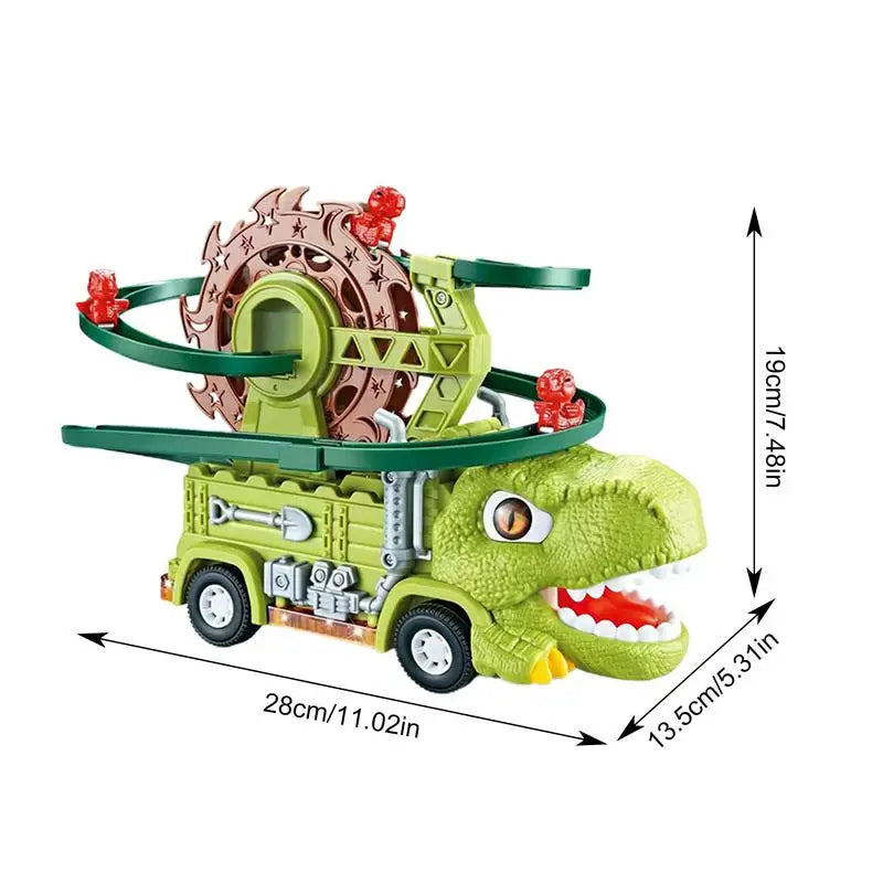 Klettern und Flitzen mit Dinosauriern! - Dino-Truck mit Rennbahn