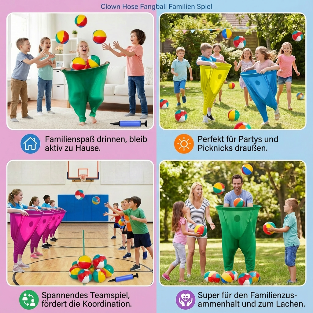 Clown Hose Fangball Familien Spiel