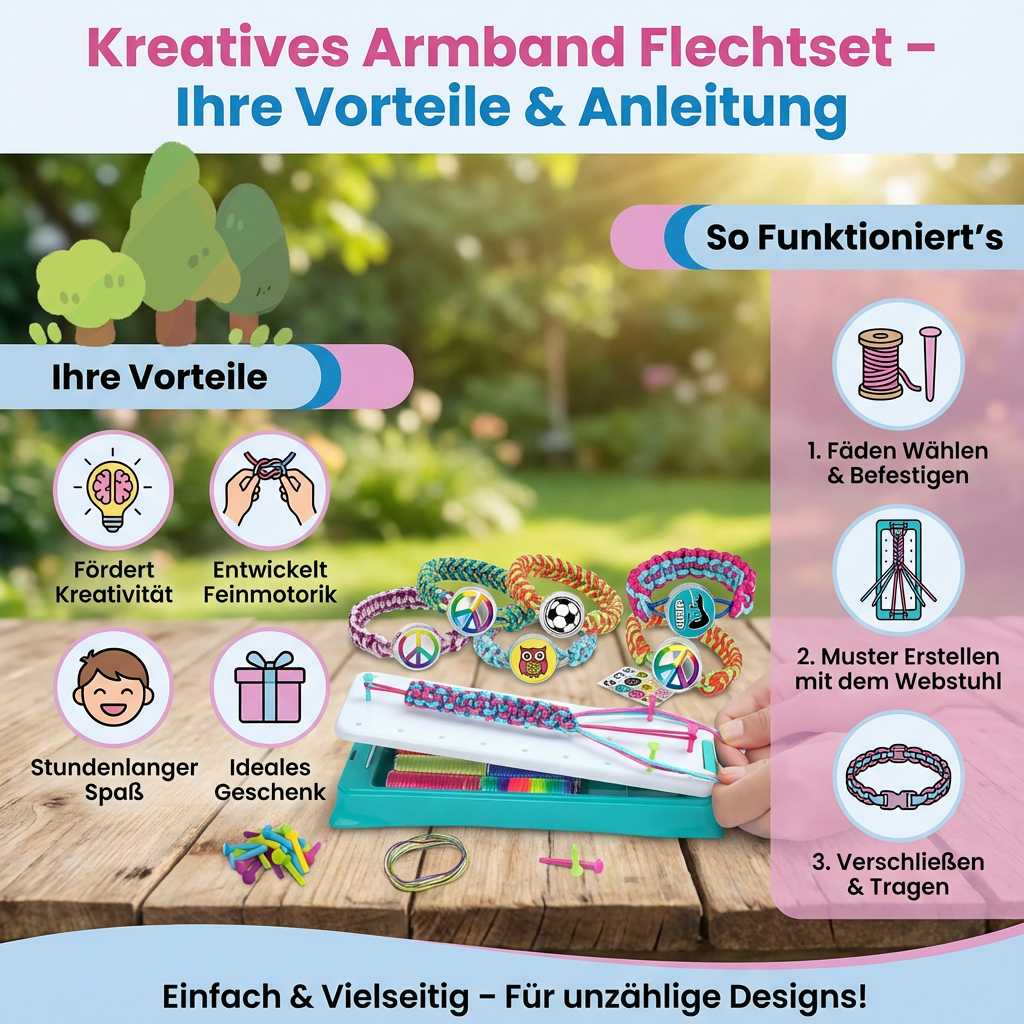 Kreatives Armband Flechtset
