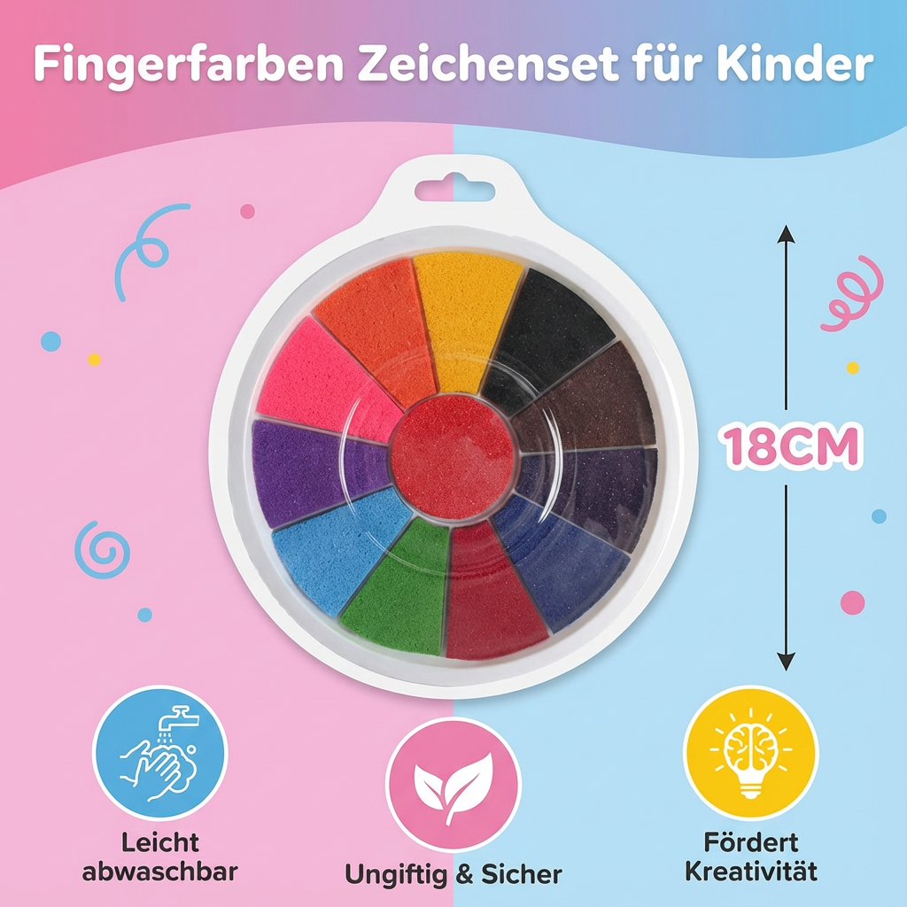 Fingerfarben Zeichenset für Kinder