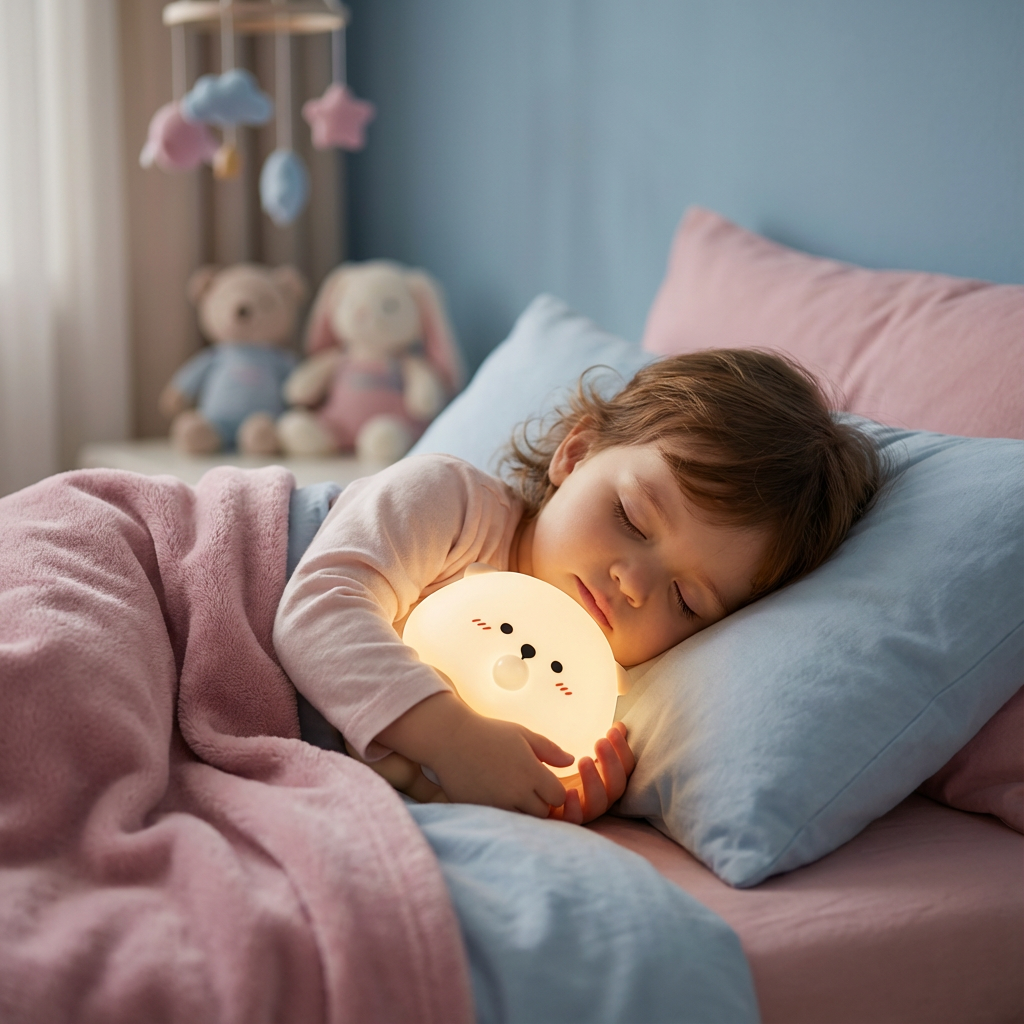 Niedliche Blasen Otter Silikon Nachtlampe