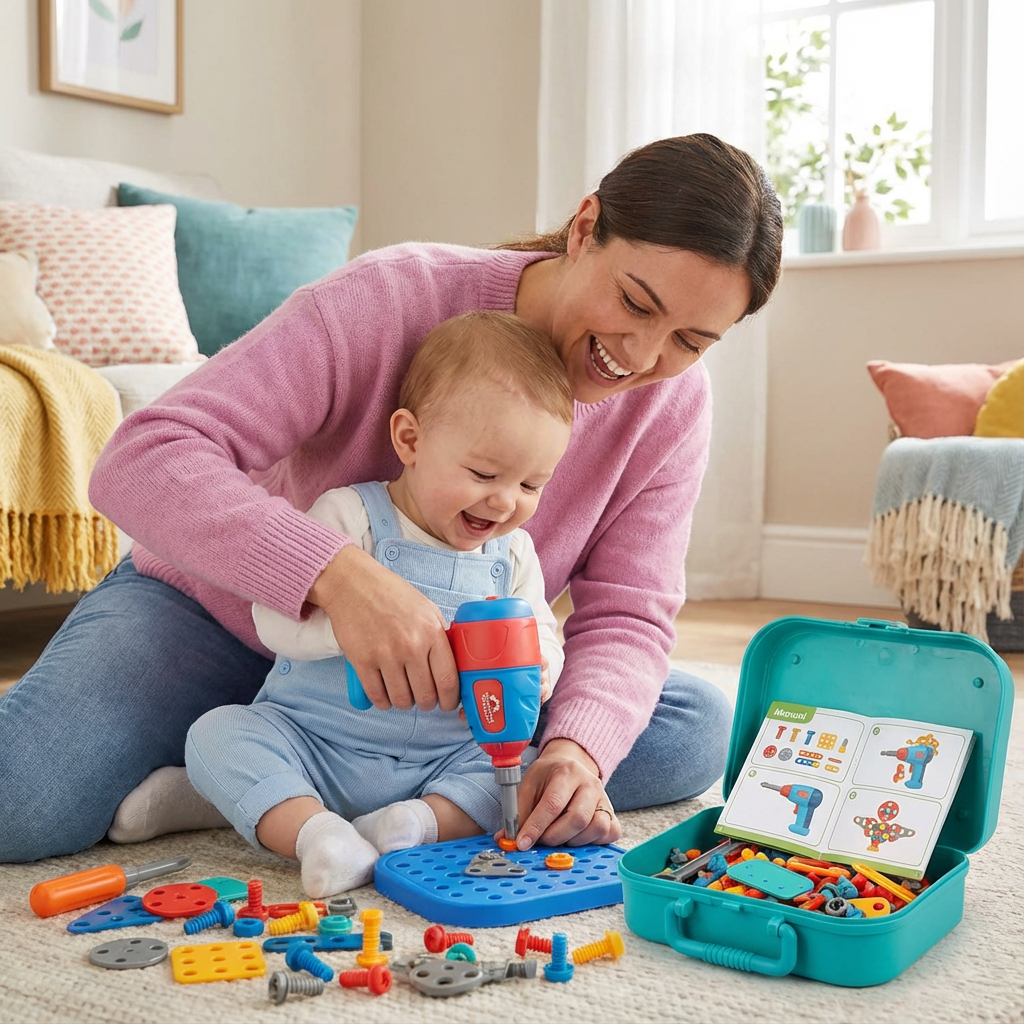 Handwerker Bauset für Kinder im Niedlichen Dino Design
