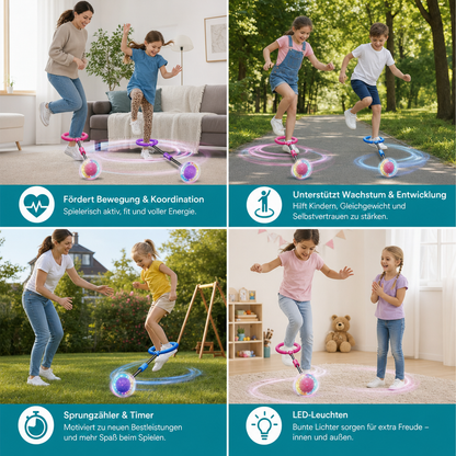 3-in-1 LED-Springball mit Sprungzähler & Timer für Kinder