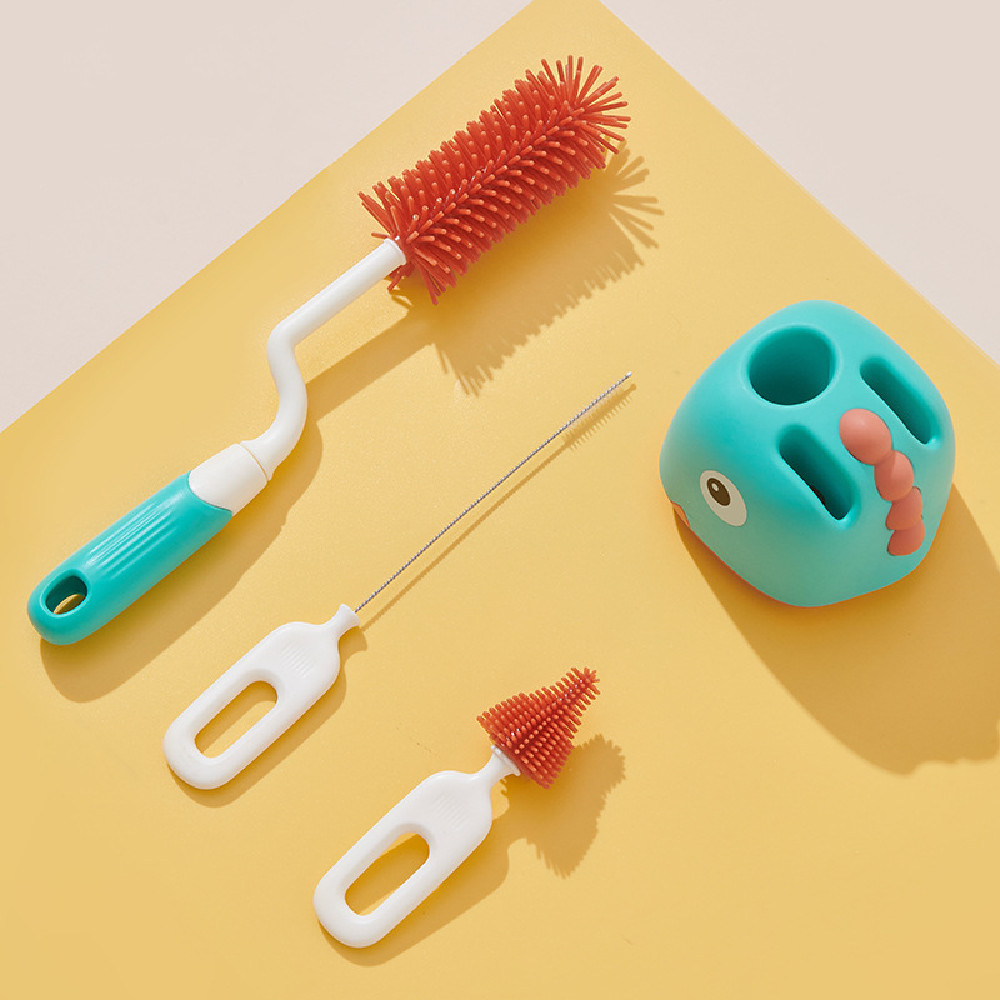 Flaschenbürsten Set für Babyflaschen – 5-teiliges Reinigungsset mit Halter