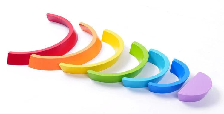 Holz-Regenbogen Stapelspiel – Montessori Lernspielzeug