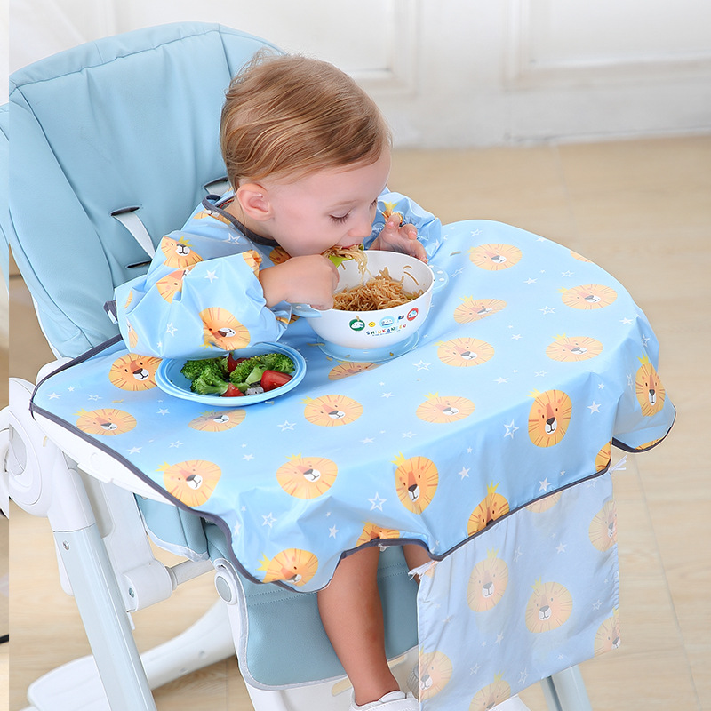 Baby Lätzchen mit Ärmeln – Wasserdichtes Kinderessen Lätzchen