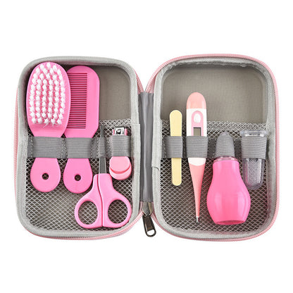 Komplettes Baby Pflege Set mit Nagelknipser, Fieberthermometer, Bürste und Kamm