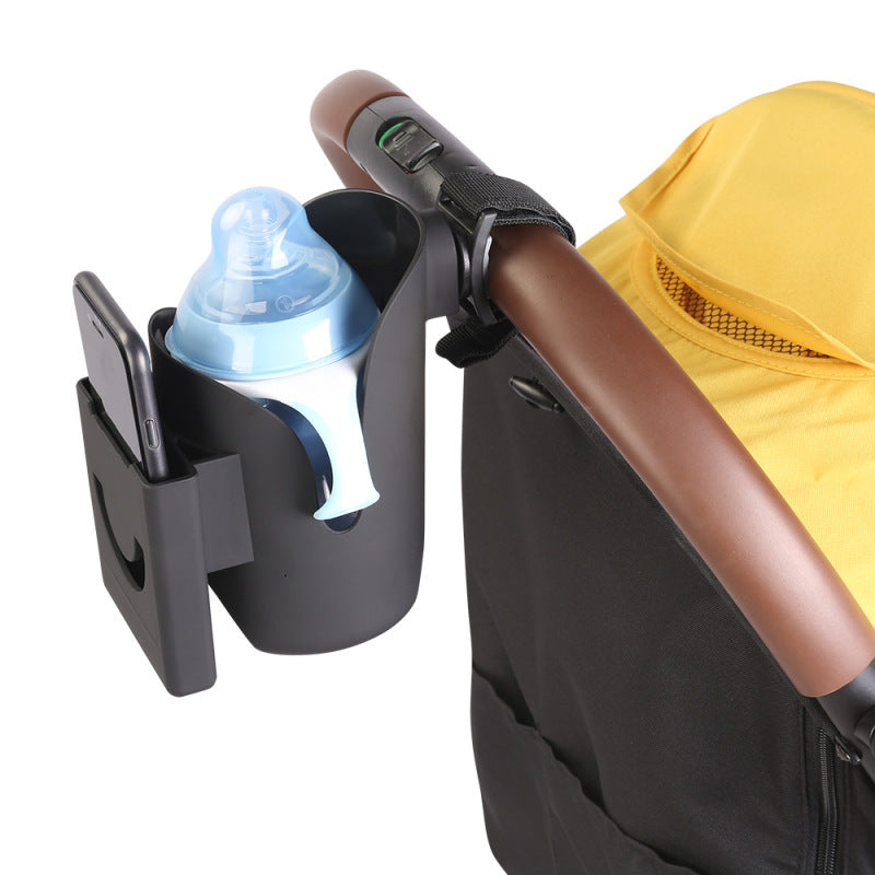 Praktischer Kinderwagen Flaschenhalter – Halterung für Flasche und Handy