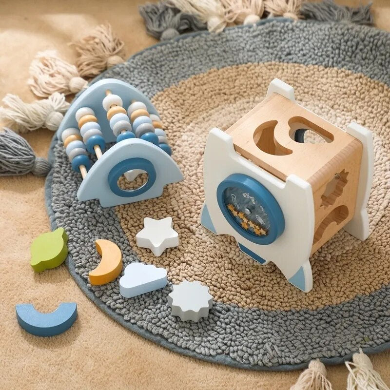 Weltraum-Entdecker – Interaktives Raketen-Spielset Aus Holz