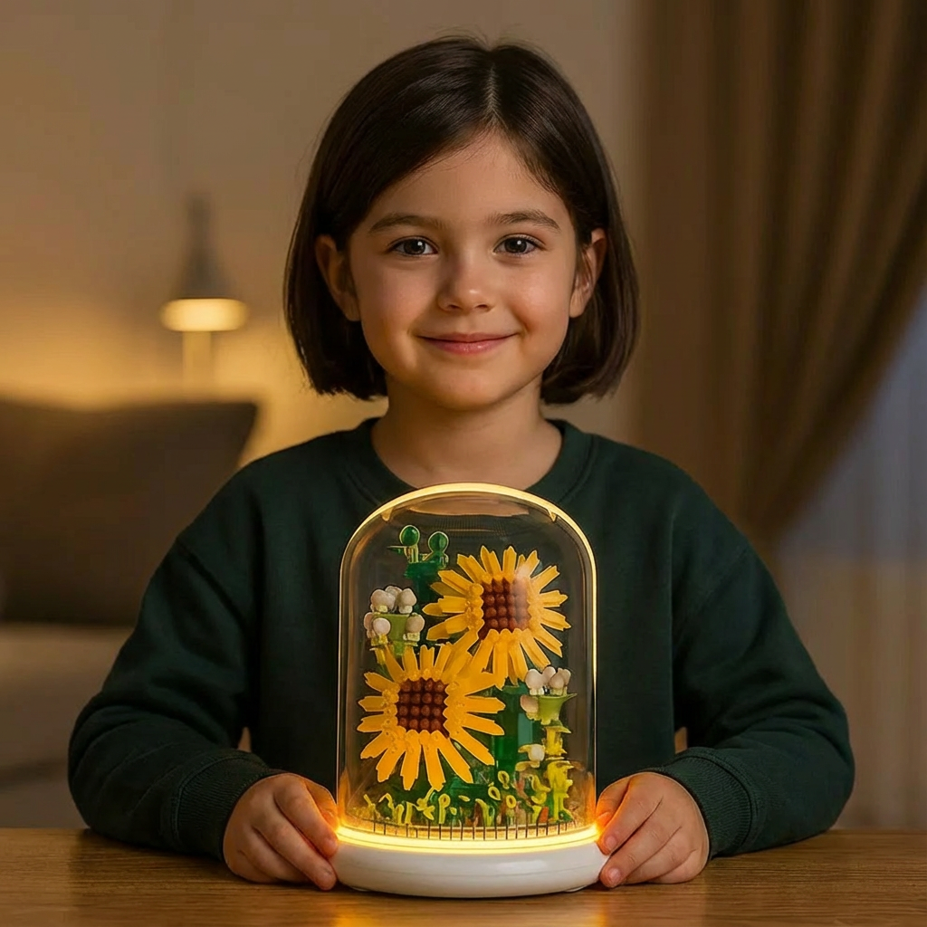 Edle Baustein Blume im Glas