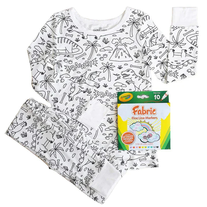 Kreativer Kinder Pyjama zum selber ausmalen