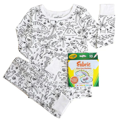 Kreativer Kinder Pyjama zum selber ausmalen