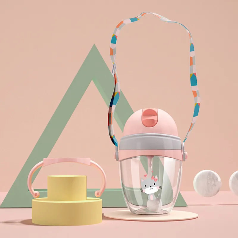 Kinder Trinkbecher mit Henkel – Sippy Cup mit Katzen Design