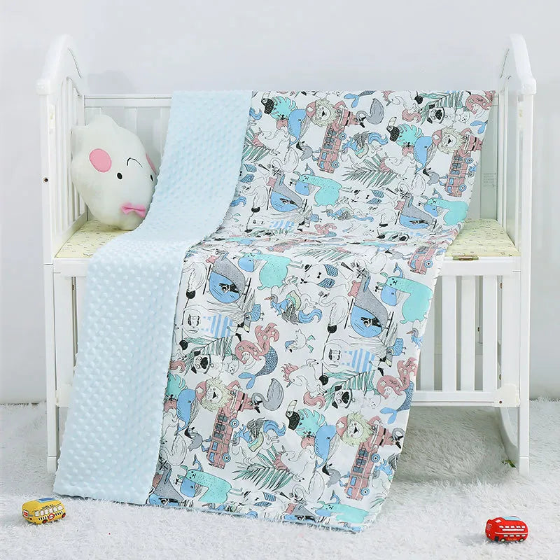 Weiche Baby-Decke – Kuschelige, doppelseitige Bettdecke für Babys