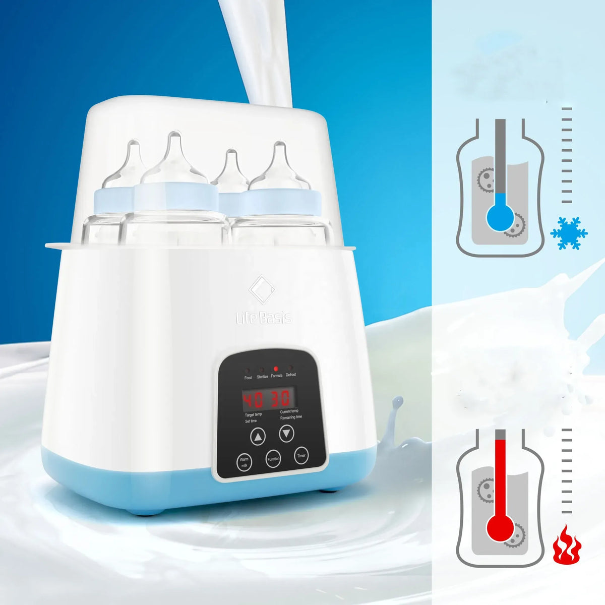 Multifunktionaler Flaschenwärmer und Sterilisator für Babys