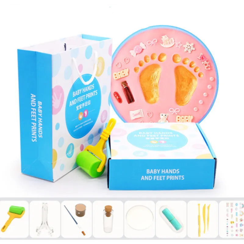 Baby Handabdruck Set mit Ton – Fußabdruck Erinnerung DIY