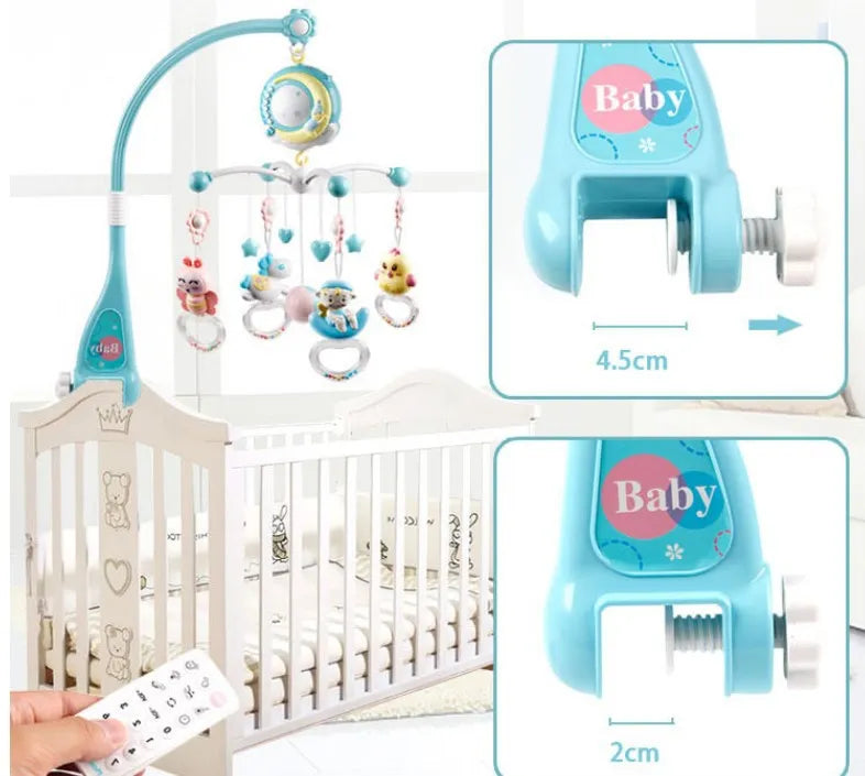 Baby-Mobile mit Musik und Lichtprojektion - Einschlafhilfe für Neugeborene