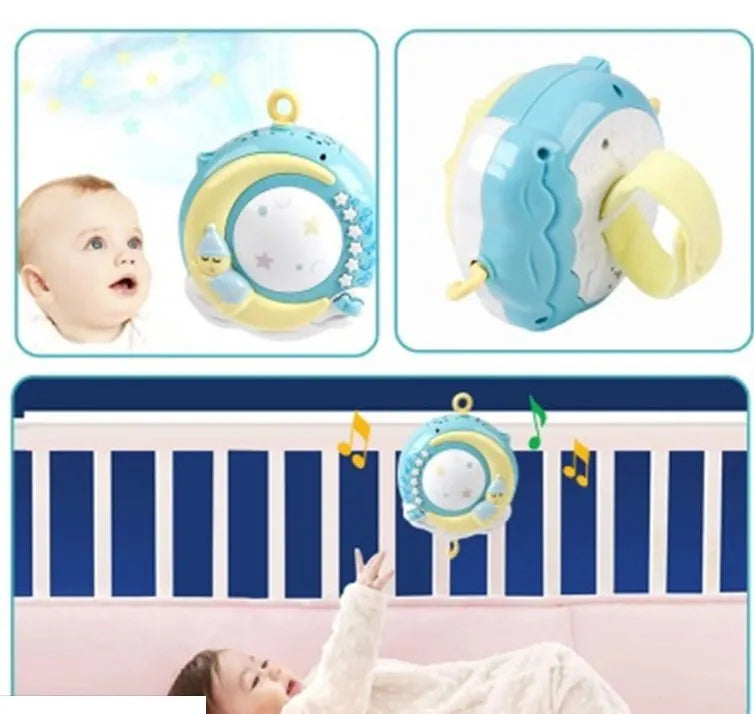 Baby-Mobile mit Musik und Lichtprojektion - Einschlafhilfe für Neugeborene