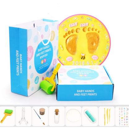 Baby Handabdruck Set mit Ton – Fußabdruck Erinnerung DIY