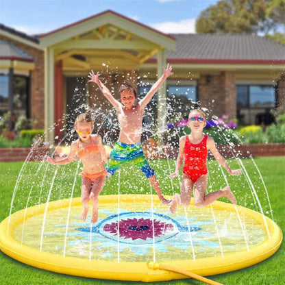 Shark Splash Sprinkler-Matte für Kinder – Aufblasbare Wassermatte