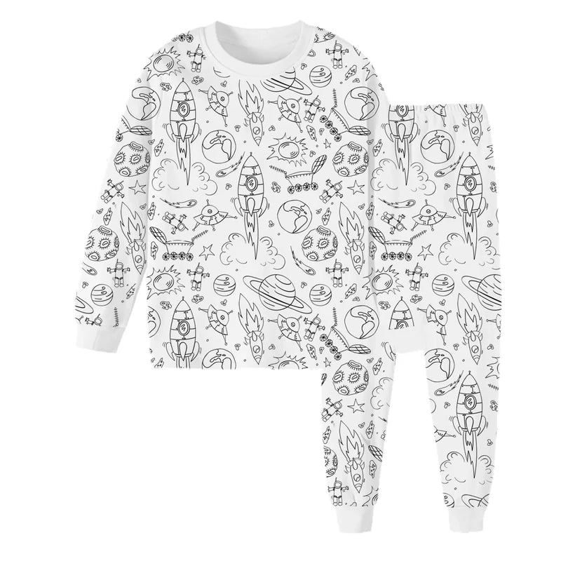 Kreativer Kinder Pyjama zum selber ausmalen