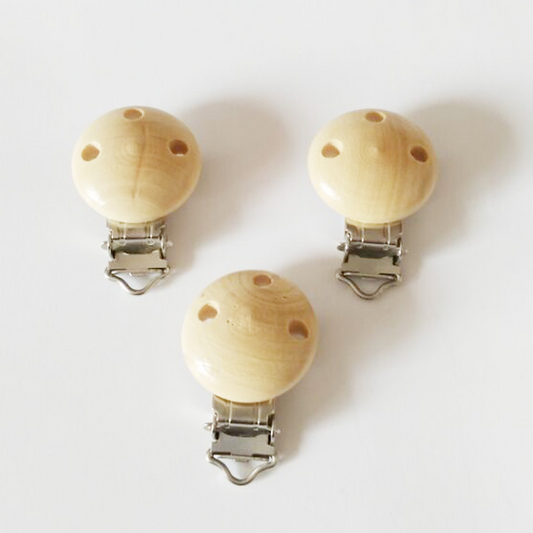 Holzclip für Babyzubehör mit Metallverschluss für DIY Babyaccessoires