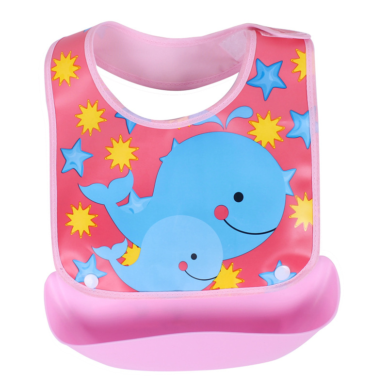 Baby Lätzchen mit Auffangschale – Wasserdichtes, Buntes Design für Mahlzeiten