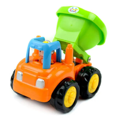 Bunte Baustellenfahrzeuge