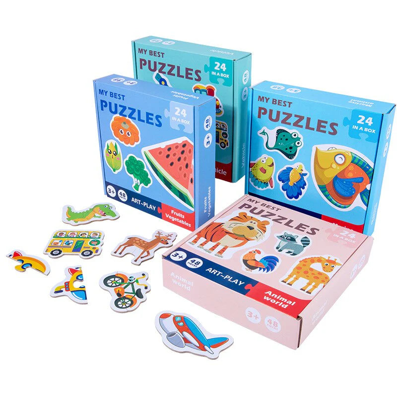 Lernspaß mit bunten Motiven – Pädagogisches Kinderpuzzle