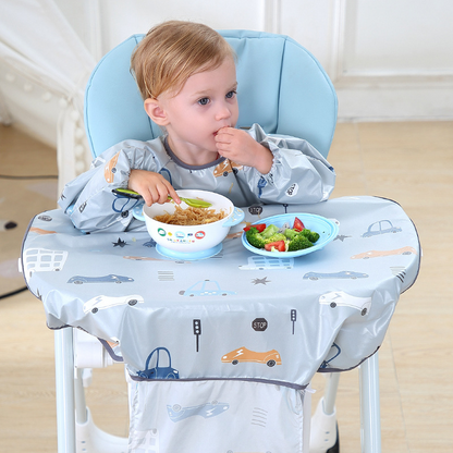 Baby Lätzchen mit Ärmeln – Wasserdichtes Kinderessen Lätzchen