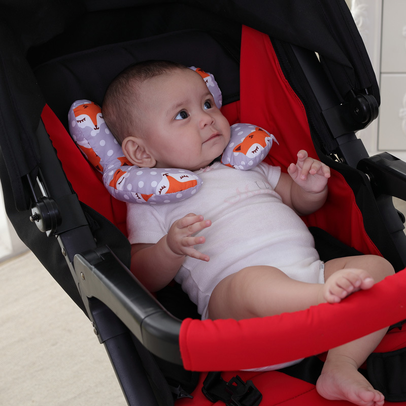 Baby-Nackenkissen für Autositz, Kinderwagen und Reisen