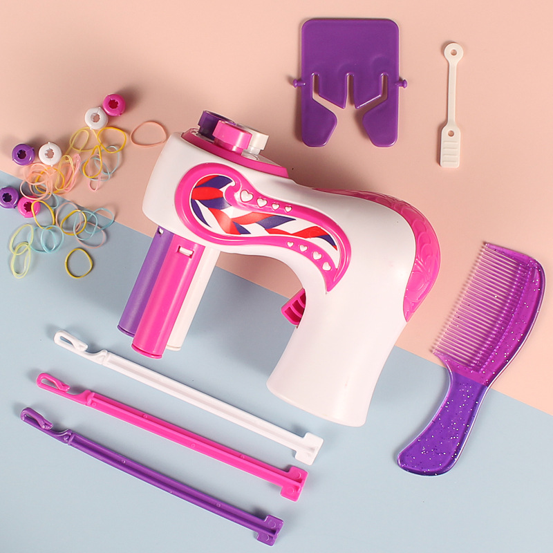 Elektrische Haarflechtmaschine für Kinder – DIY Flechtset mit Zubehör & Perlen