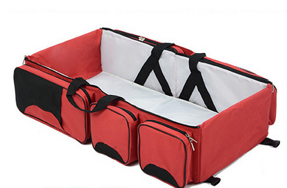 Praktisches Baby Reisebett mit Aufbewahrungstaschen – Faltbares Babybett