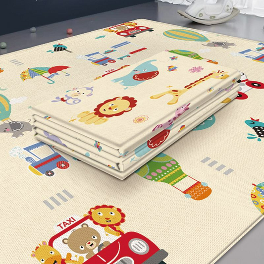 Faltbare Baby-Spielmatte mit buntem Design