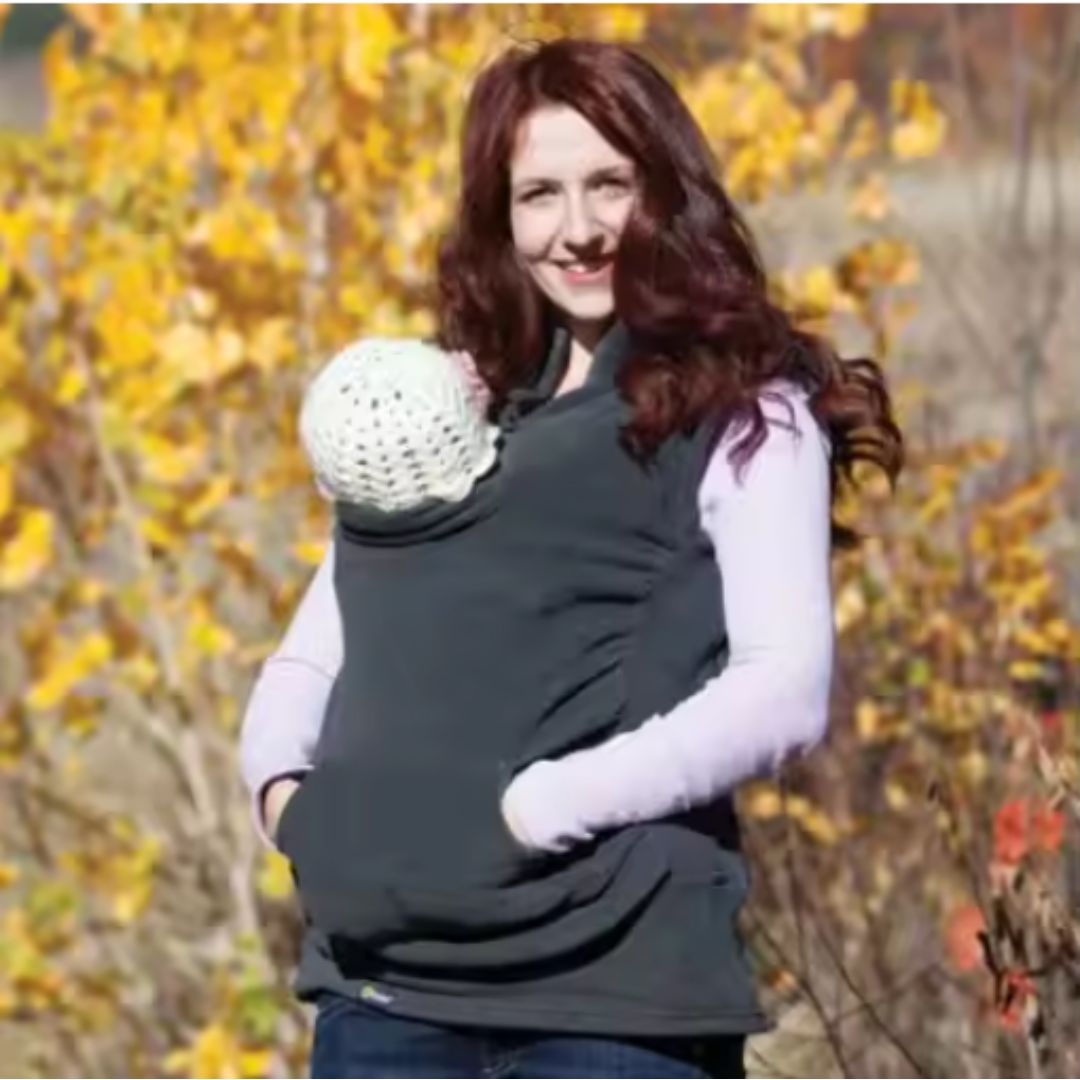 Babytrage Jacke aus Fleece – Kuschelige Tragejacke für Mama und Baby