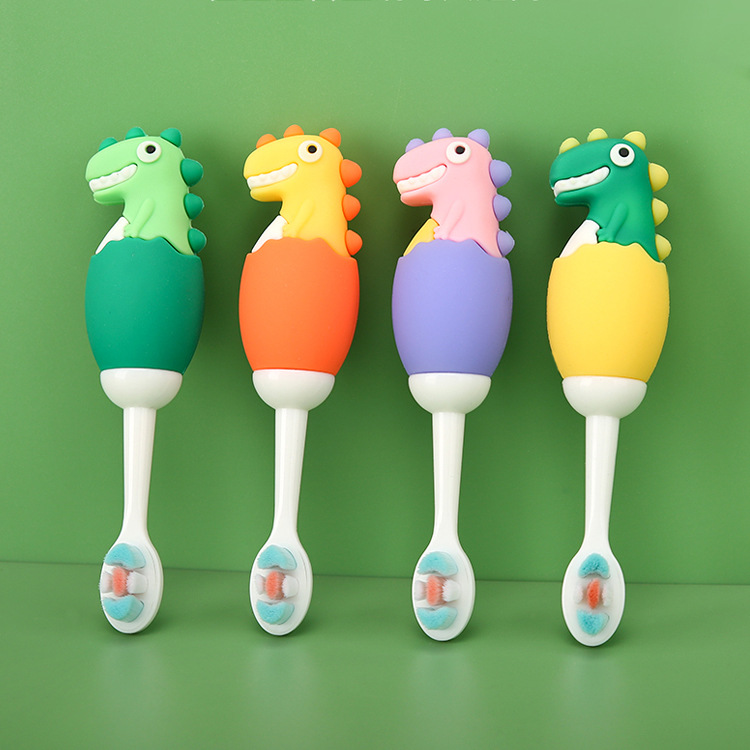 Kinder Zahnbürste Dino – Weiche Lernzahnbürste für Kleinkinder & Babys