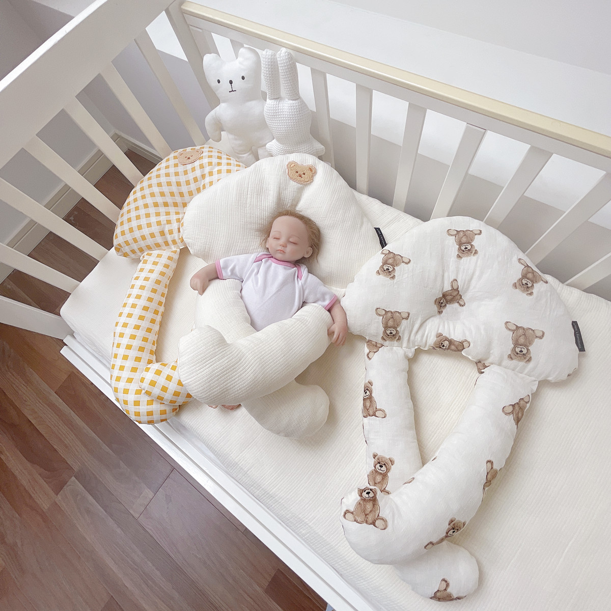 Baby Lagerungskissen mit Kopfstütze – Ergonomisches Stützkissen für Babys