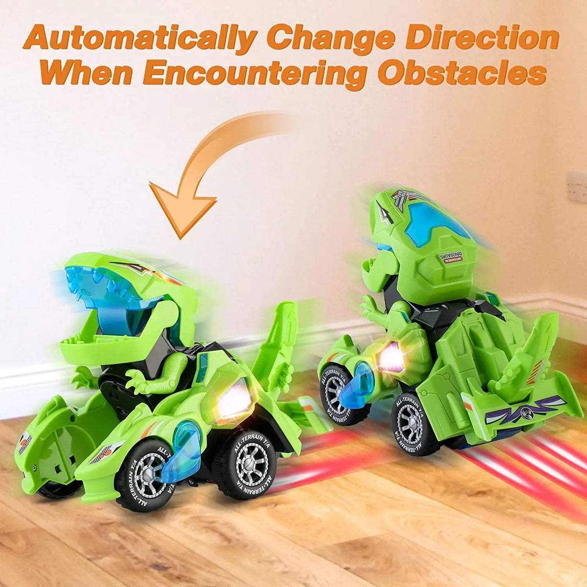 Dino-Transformer Auto – Automatische Verwandlung Mit Licht & Sound