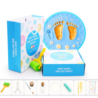 Baby Handabdruck Set mit Ton – Fußabdruck Erinnerung DIY