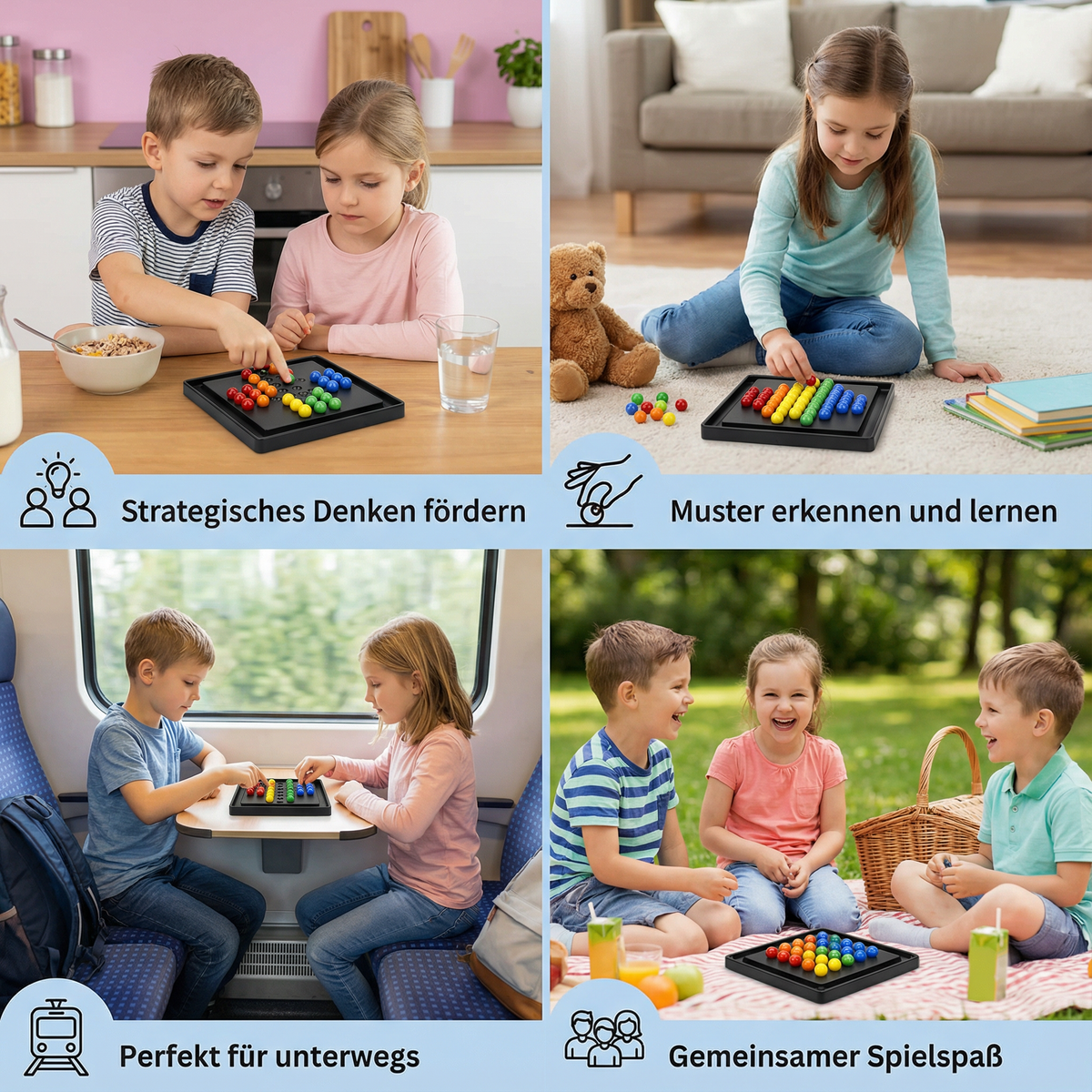 Farben Match Logikspiel – Interaktives Kugel-Denkspiel für Kinder & Erwachsene