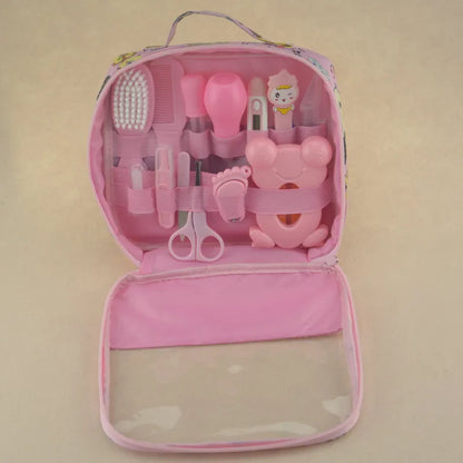 Baby Pflege Set mit Thermometer, Bürste und Nagelknipse