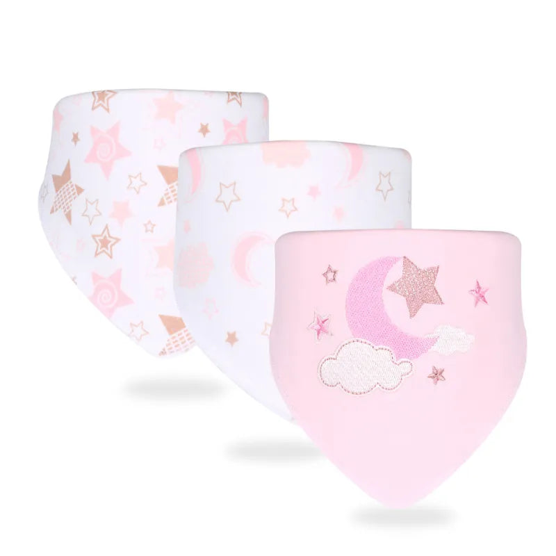 Baby-Schal-Lätzchen-Set - Weiche Dreieckstücher mit niedlichen Motiven