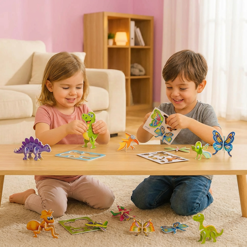3D Cartoon Puzzle Set für Kinder
