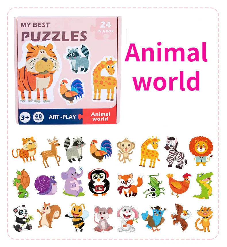 Lernspaß mit bunten Motiven – Pädagogisches Kinderpuzzle